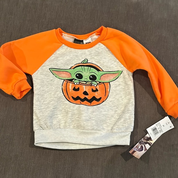 Star Wars Other - STAR WARS GROGU in Pumpkin Cozy Sweater 3T NWT